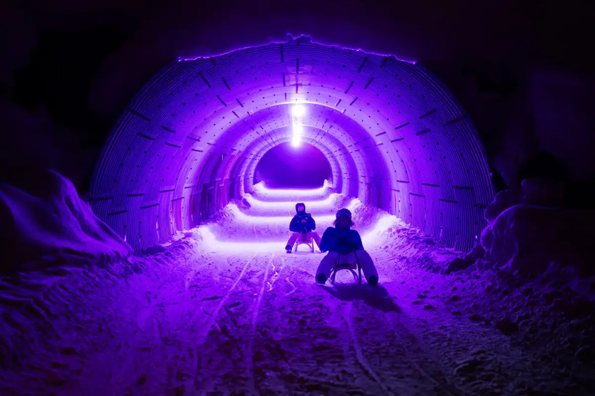 Fera Lumia, the night toboggan run, Courchevel
