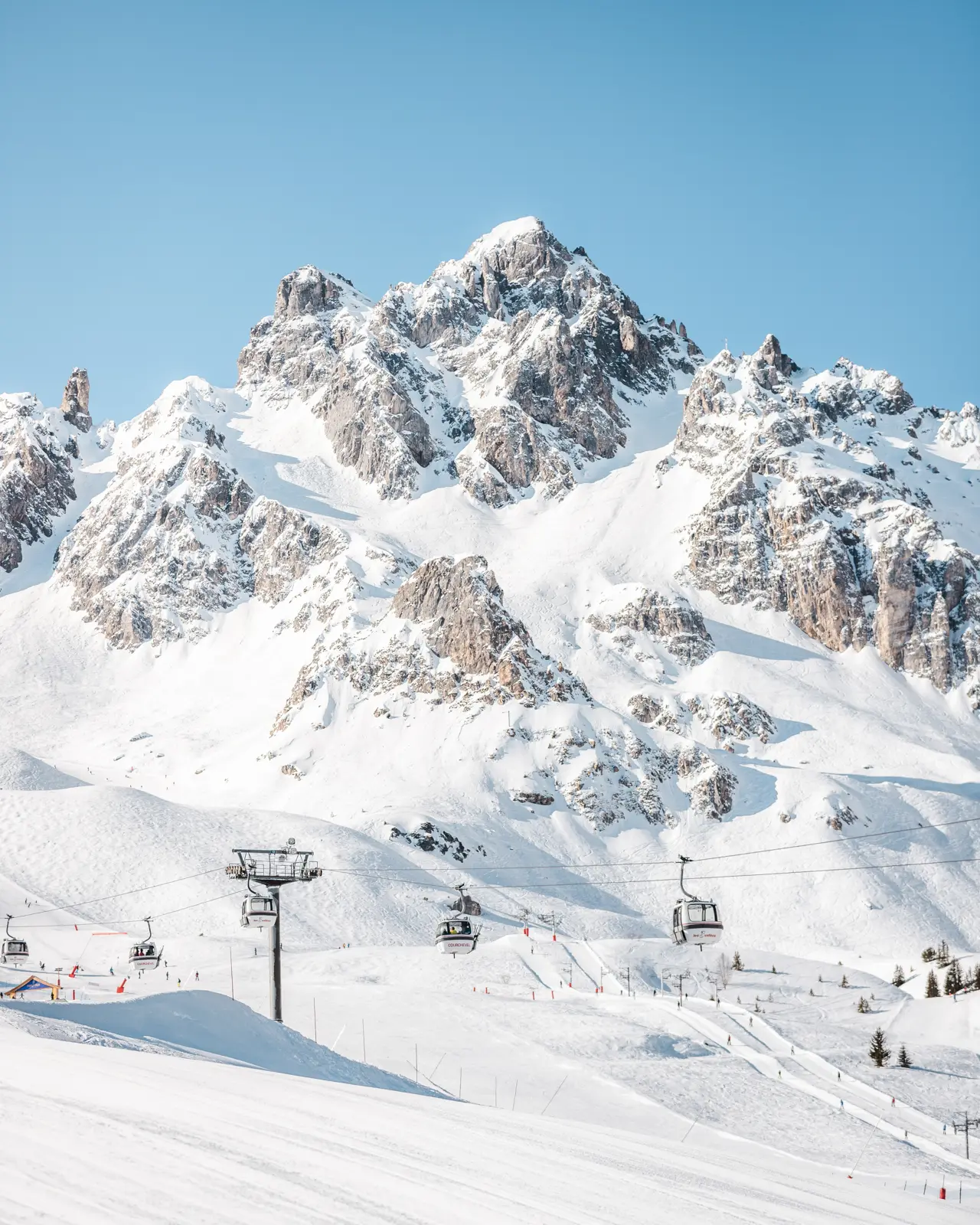 The Courchevel ski area from the Saulire