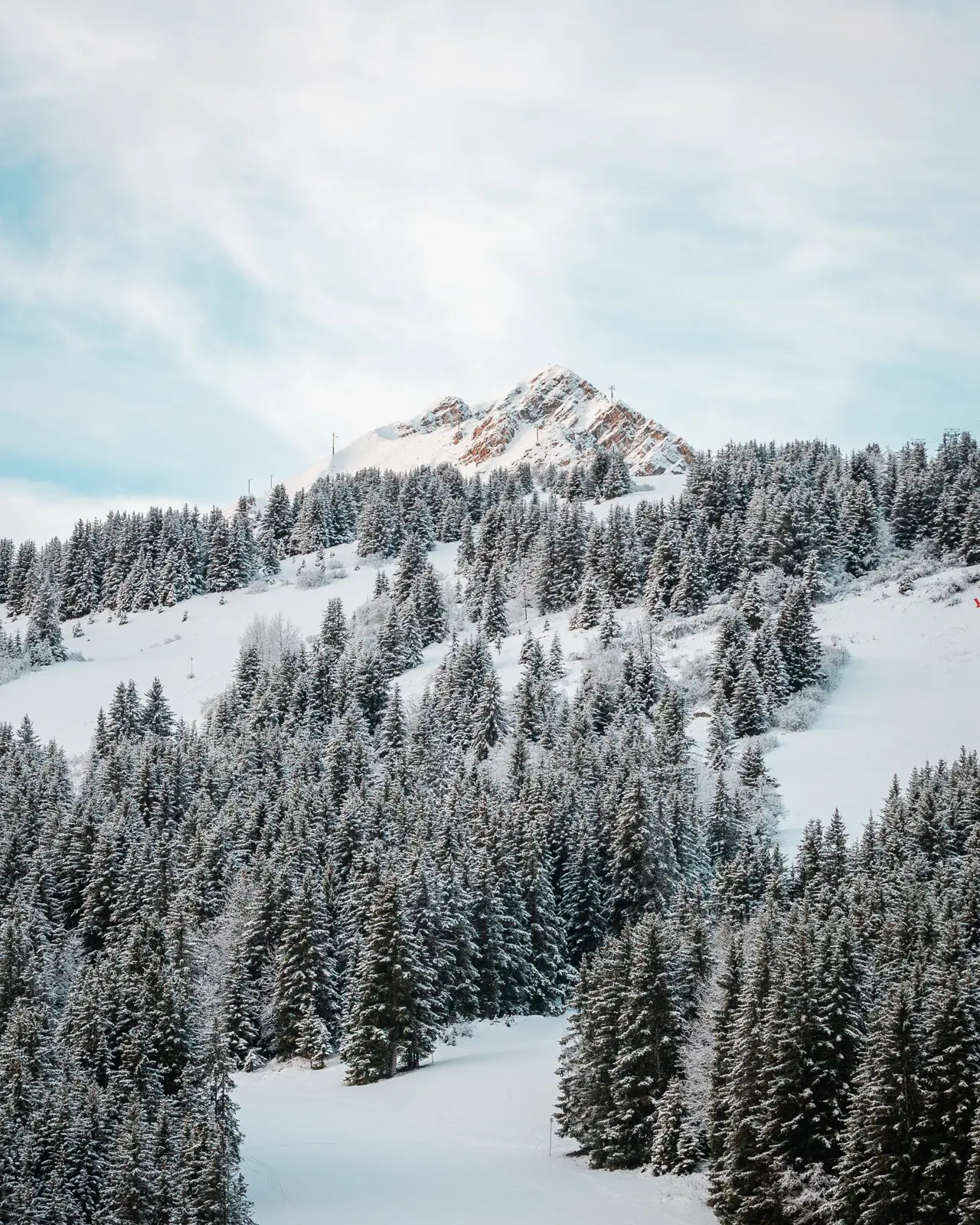 Winter landscape in Courchevel