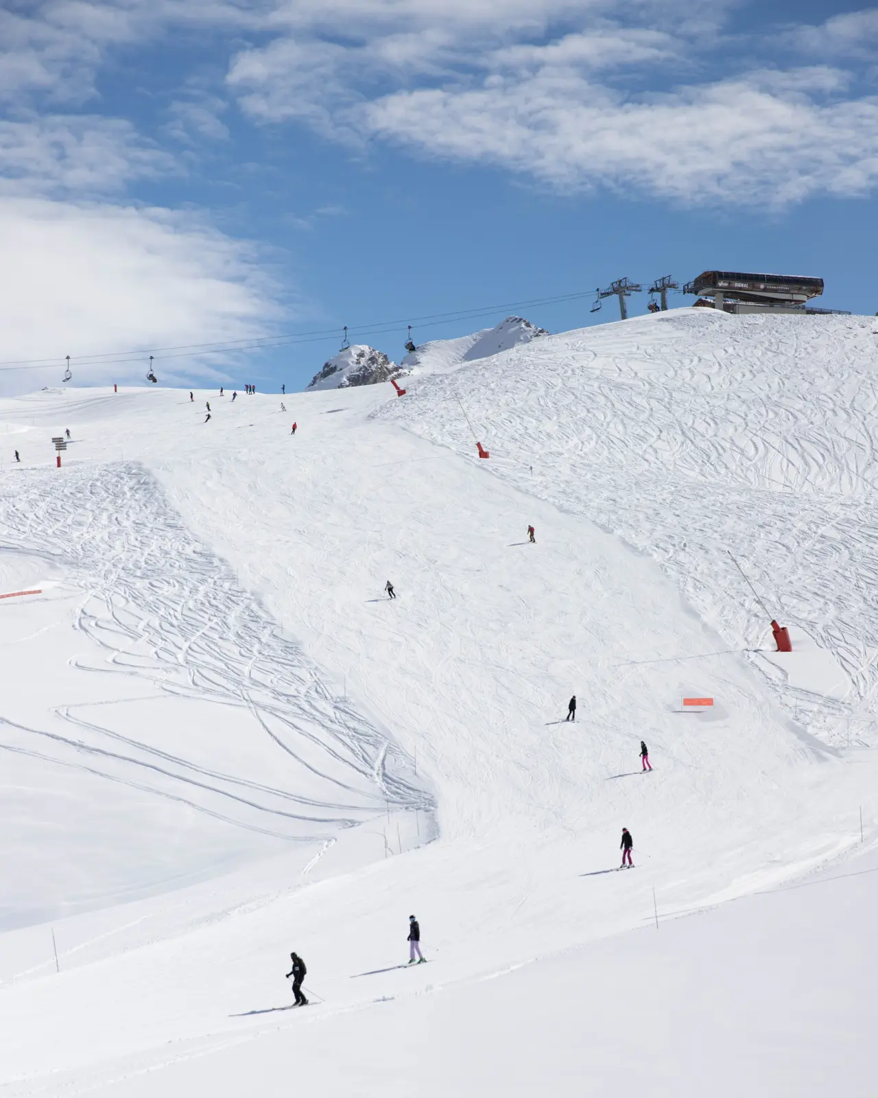 Wide open runs in Courchevel