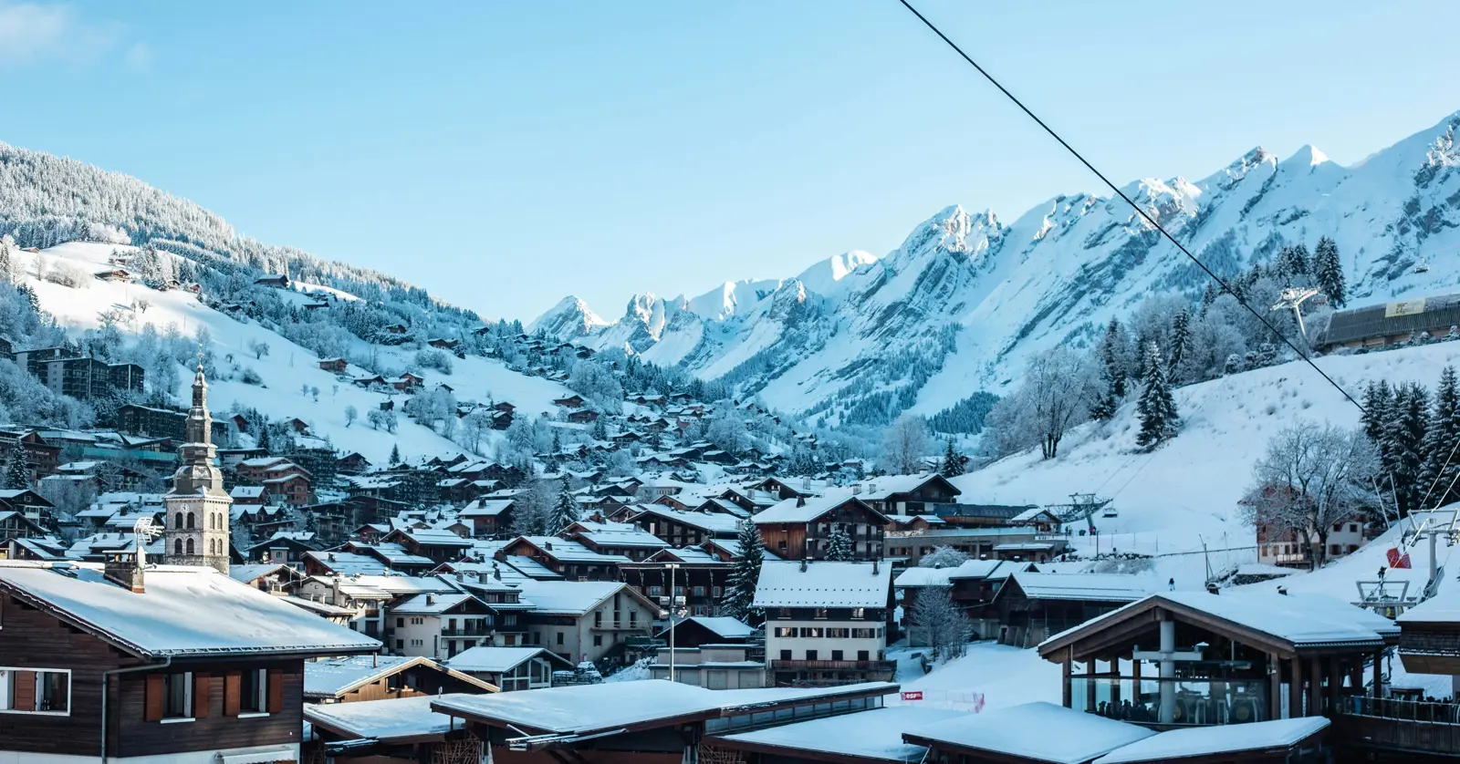 The village and the Aravis range