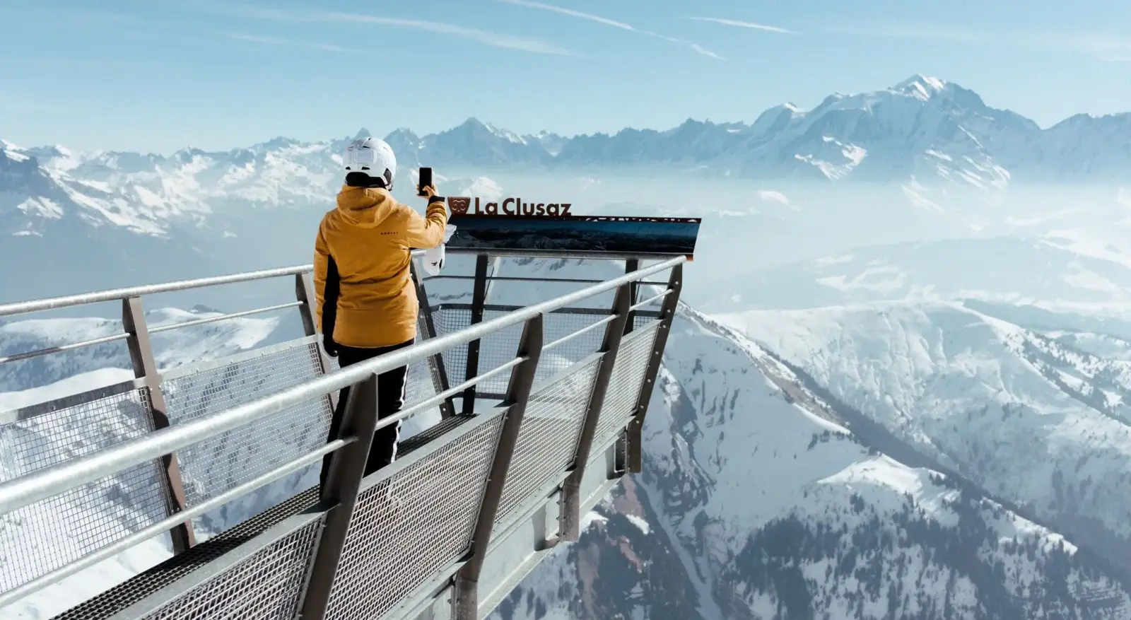 A viewpoint over the Aravis toward Mont Blanc