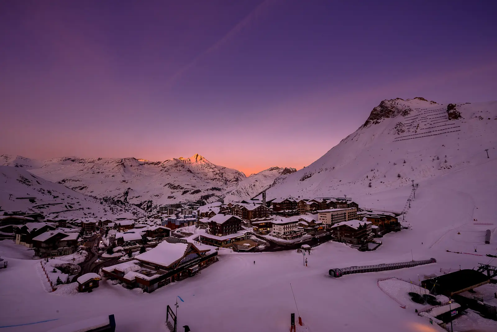 Tignes at dusk