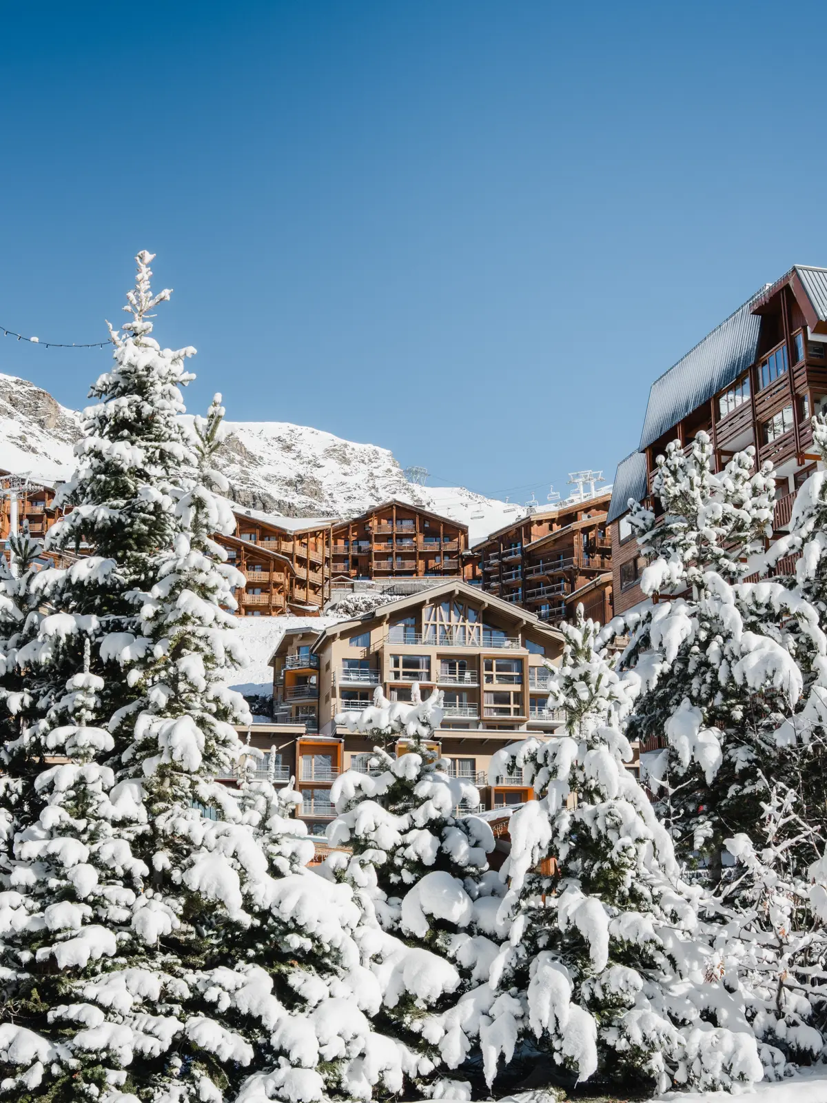 Val Thorens sous la neige fraîche